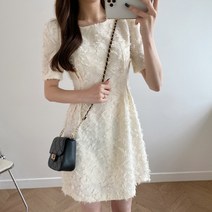 린다샵 그리루 깃털 반팔 미니원피스 OPS5815K0C