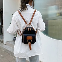 여성용 미니 라운드 버클 백팩