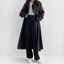 윤베리 여성용 더블 데일리 트렌치 코트