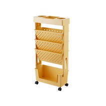 닌샵 5단 책꽂이 트롤리, 옐로우, 1개