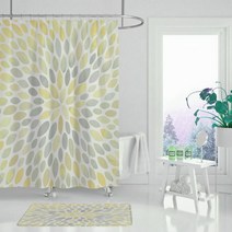 플로즈 유니크 디자인 방수 욕실 샤워커튼 L617A4 180 x 180 cm, 1개, 멀티(혼합)컬러 등