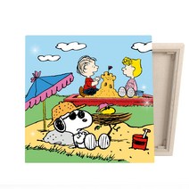 아이러브페인팅 피너츠 DIY CUBIC PAINTING 2525cm, 바캉스 스누피, 1개
