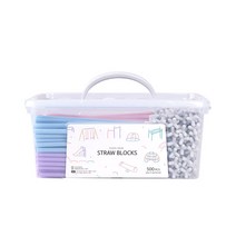 루미레브 집콕놀이 유아 장난감 빨대블럭 500pcs, 혼합색상
