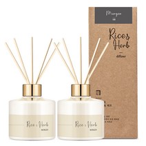 살림백서 라이스 앤 허브 디퓨저 2p + 리드스틱 10p, 모겐, 400ml, 1개
