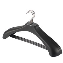 포테가르 플라스틱 정장 코트 옷걸이, 블랙, 3개입