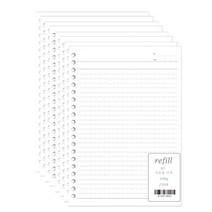 바인더 노트 다이어리 가로줄 리필 내지 20공 100g 백색, 250매