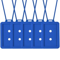 플라이토 실리콘 사원증 케이스 5p   목걸이줄 5p 세트, 1세트, 블루(케이스), 블루(목걸이)