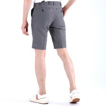 남성용 시원한 체크 노턱 스판 골프 반바지 YNG3074