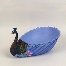 공작새 모형 실내조경 화분 YT_RA401, 블루