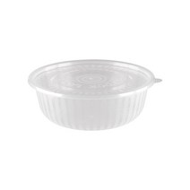 고강도 냉면용기 몸통 투명 중 1.3L 200p + 뚜껑 200p 세트, 1세트