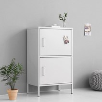 마켓비 MKB 캐비넷 모던세로 2문 수납장 6001015 7725.7376, 라이트그레이