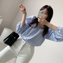 마이시즌 여성용 오프 투웨이 셔링 블라우스