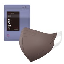 필나인 귀편한 이지핏 2D 새부리형 컬러 마스크 중형 벌크포장, 25개입, 1개, 토피브라운