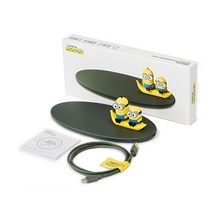 아이리버 미니언즈 무선 고속 충전 패드 IMWC01, Dark Gray, 1개