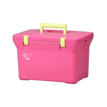 신와 비비드 아이스박스 + 스티커 세트, 핑크, 15L