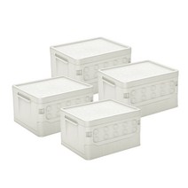 씨밀렉스 접이식 캠핑 테이블 폴딩박스 1호 16L, 라이트그레이, 4개