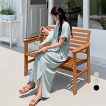 보에리에 여성용 쿨터치 텐셀 찰랑 루즈핏 슬릿 롱 원피스