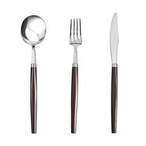 오리엔탈 삼각 커트러리 디너 3종 세트, 다자색, 스푼 + 포크 + 나이프