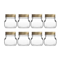 다용도 골드캡 사각 유리병, 160ml, 8개