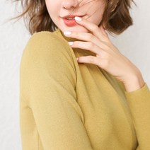 솔레일 여성용 앨리 하프 터틀넥 반목 니트