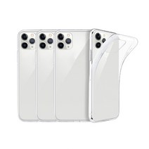 idear Cover 아이폰 12 프로맥스 울트라씬 투명 젤리 휴대폰 케이스 4p