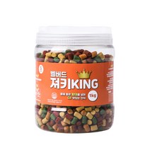 벨버드 져키킹 강아지 간식 S 1kg, 황태 + 연어 + 참치 + 오리 + 치즈 혼합맛, 1개