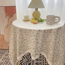 MA 빈티지 플라워 레이스 테이블보, 미니플라워, 60 x 90 cm
