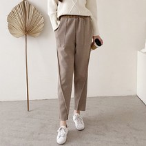 슈가펀 여성용 핸다니 니트 밴딩 팬츠