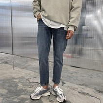 맨타임 남성용 DOF 데일리 히든밴딩 워싱 데님 팬츠 숏