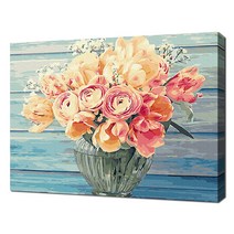 에코솔 셀프페인팅 28색 풍경화 DIY 명화 그리기 40 x 50 cm, 프로포즈 부케