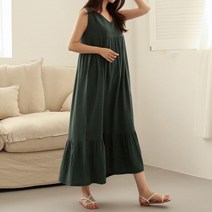 비나인 비트렌 민소매 린넨 원피스