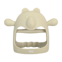 티지엠 유아용 플래티넘 실리콘 글러브형 곰돌이 손목치발기, 단품, 올리브