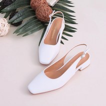 르본디 수제 사각코 발편한 슬링백 3cm