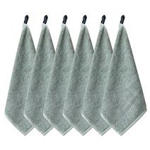 소프트터치 모달 고리수건 무지, 올리브, 6개