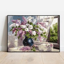 플레이어바웃 DIY 명화 그리기 세트 50 x 40 cm, 창가의 라벤더 (MG017)