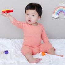 더맨디 아동용 푸딩 골지 7부 배앓이방지실내복
