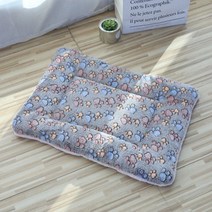 부드러운 반려동물 댕냥이 패턴 애착 방석, 발자국 그레이
