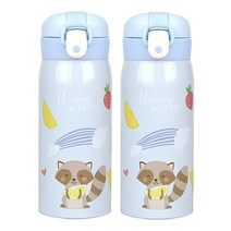 애니멀 프렌즈 보온병 2p, 블루, 350ml