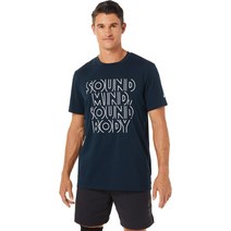 아식스 남성용 TR HERITAGE FONT GPAPHIC TEE 2031C748
