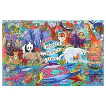 이부 플래닛 어스 직소퍼즐, 혼합색상, 100피스