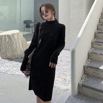 레몬소울 재닛 골지 반목 니트 숏 원피스