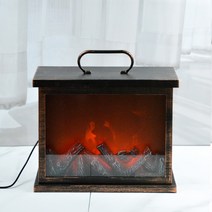 홈마인 불멍 벽난로 무드등, 골드(36)