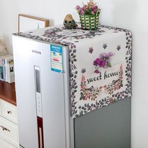 페어링 북유럽풍1 냉장고 덮개 커버, 꽃무늬 A