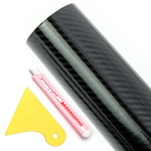 삼에스 ACEPEED 카본스티커 5D 150 x 30 cm + 칼 + 헤라, 랜덤발송(칼, 헤라), 1세트