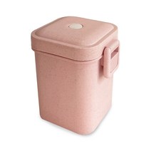 다소다 밀짚 도시락 국통용기 600ml, 핑크, 1개