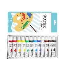 시티 미술 수채물감 12ml, 12색
