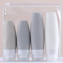 여행 다목적 실리콘 공병 60ml x 2종 + 90ml x 2종 세트, 혼합색상, 1세트