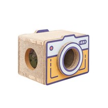 가또 고양이 레트로 카메라 디자인 스크래쳐 하우스 중, 혼합색상, 1개