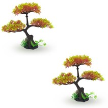 아마존 라임펫아쿠아 나무 조화, 단풍색, 2개