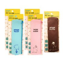 밴드필통 5 x 18 cm 5p 세트, 랜덤발송, 1세트